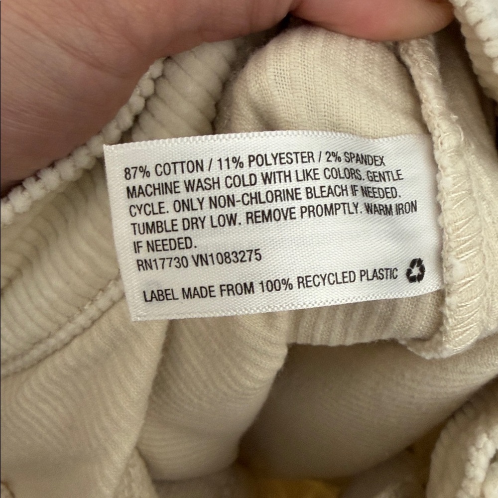 Universal Thread Vintage Straight Cream Corduroy Pants - Picture 7 of 7